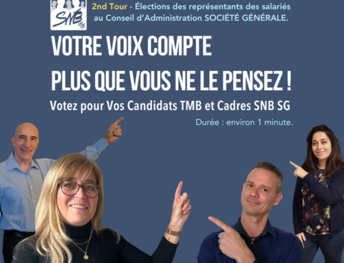 2nd Tour Élections CA – Votre voix compte plus que vous ne le pensez, votez SNB !