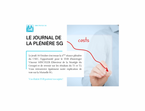 SÉANCE PLÉNIÈRE : LE SNB PORTE VOS SUJETS !